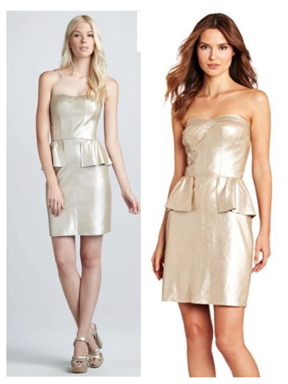 Rebecca Taylor Leather Bustier Dress Moonlight Size 6